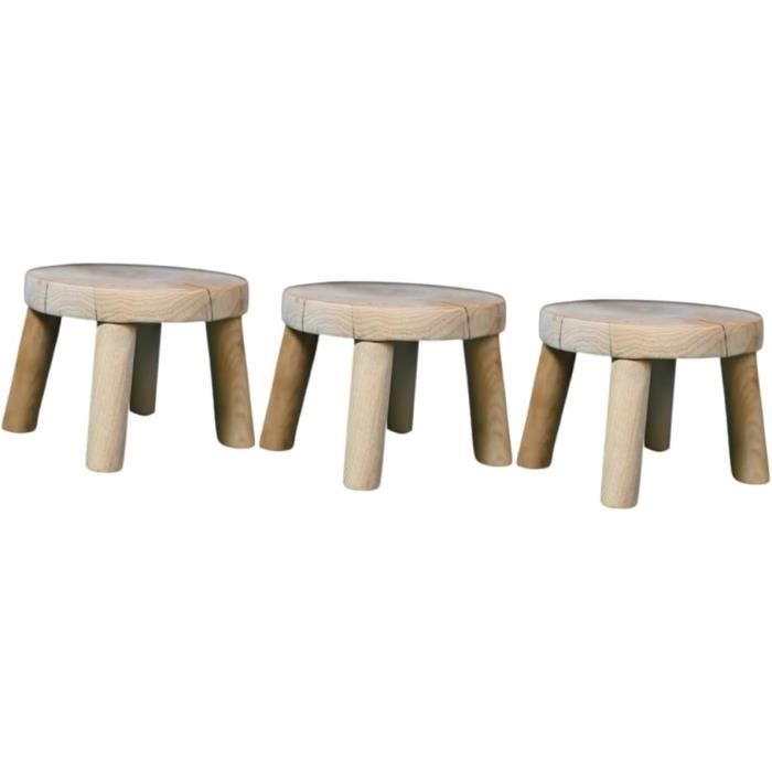 JETAINE Petit Tabouret Rond En Bois, Support De Plantes