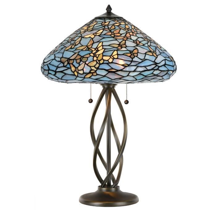 Coloured By Art - Tiffany Lampe - Lampe de table Tiffany Salsa Fly Away