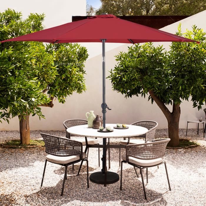 Parasol De Jardin Inclinable Déporté Diamètre 27m En Acier