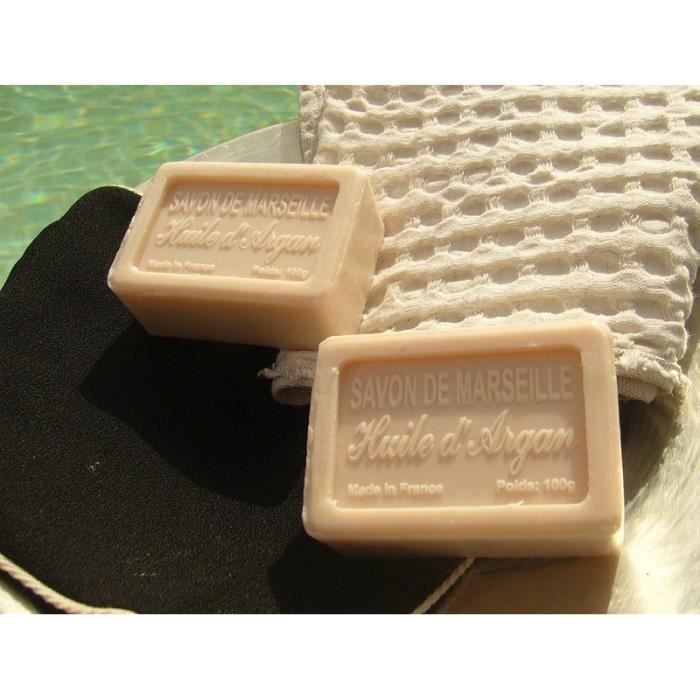 Savon De Marseille Naturel à L'huile D'Argan - 100g, Hydratation Intense, 100% Végétal, Made In France