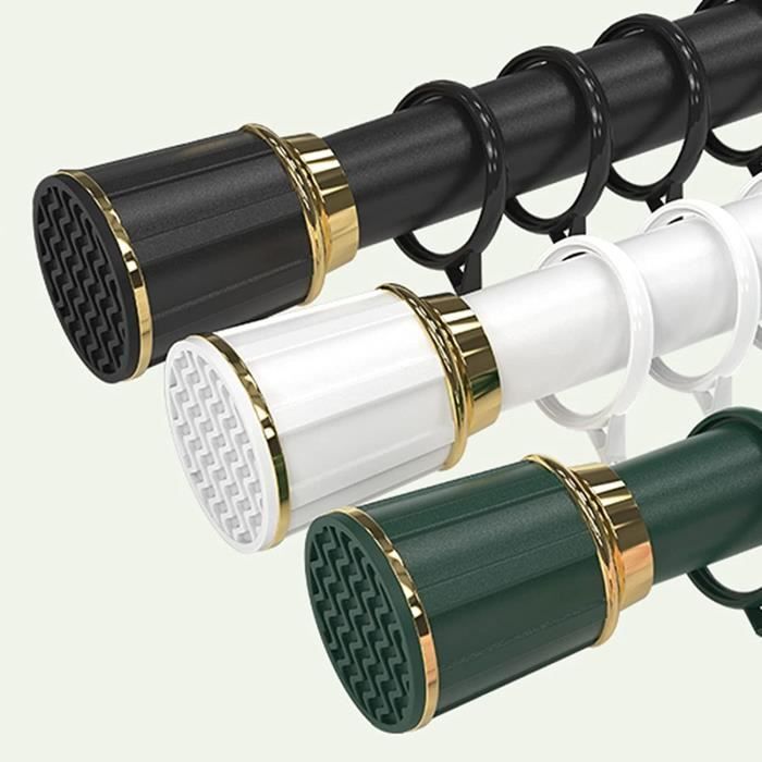 Support de tringle à rideaux auto-adhésif sans perçage en 4 pièces, support de tringle à rideaux