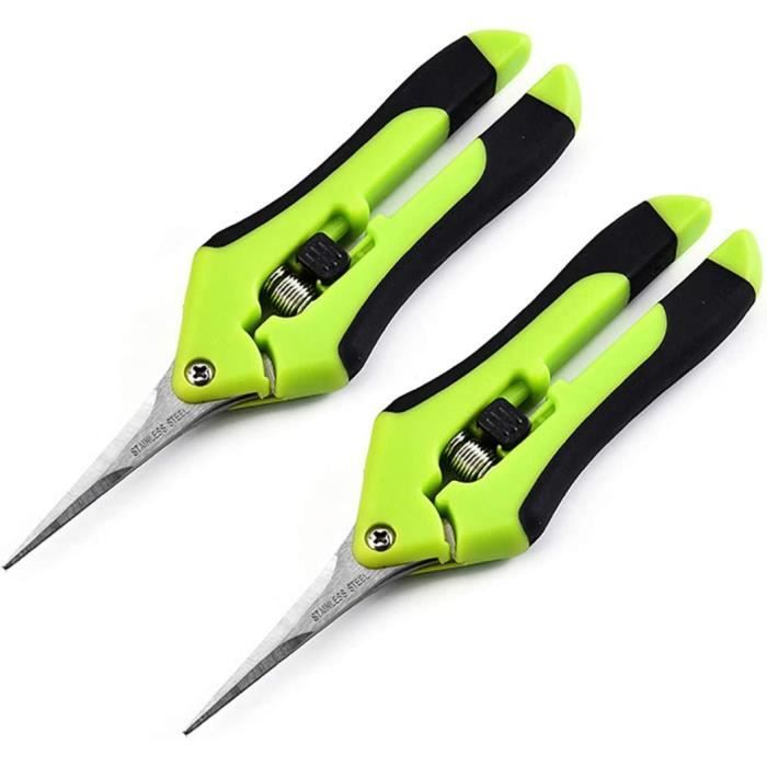 Lot De 4 Sécateurs De Jardin - Petits Ciseaux Précision Pour Bonsaï, Fleurs, Taille (Noir)