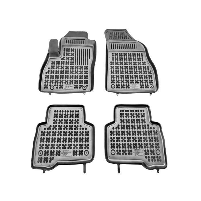 FIAT Clips - Anthracite Feutre sâguilletè 4tlg à partir de 2008 Voiture Tapis de sol Fiat Qubo 225