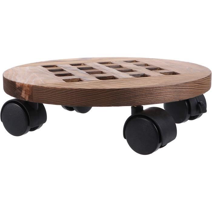 Support à Roulettes Pour Pots De Fleurs En Bois - 30x60 Cm Ou 30x40 Cm, Roues 360°, Pour Intérieur/extérieur