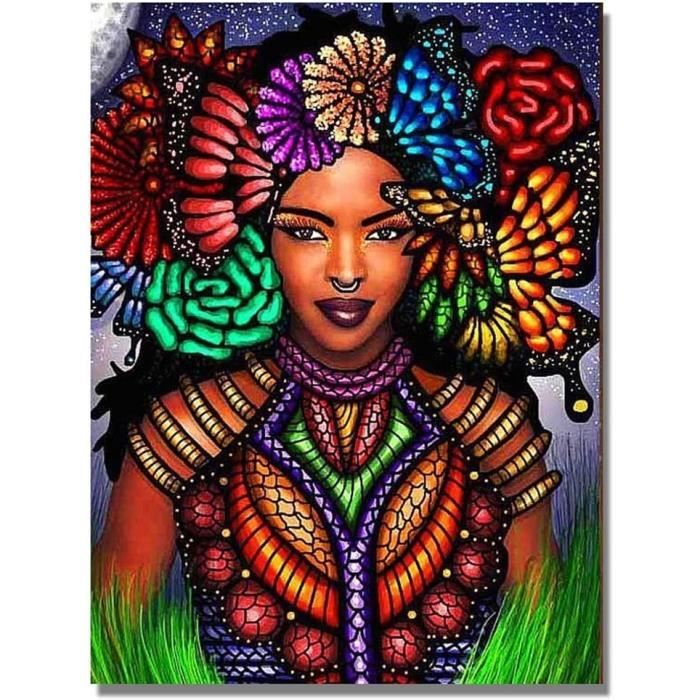 Diamond Painting Disney Kit Peinture Diamant 5D Femme Africaine 30x40cm MOMAKA - Loisir Créatif Et Décoration Murale Broderie Diamant