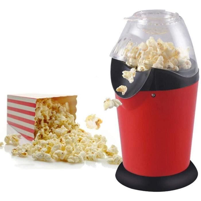 Machine à popcorn rétro électrique 1200 W - NK - Rouge - Air chaud