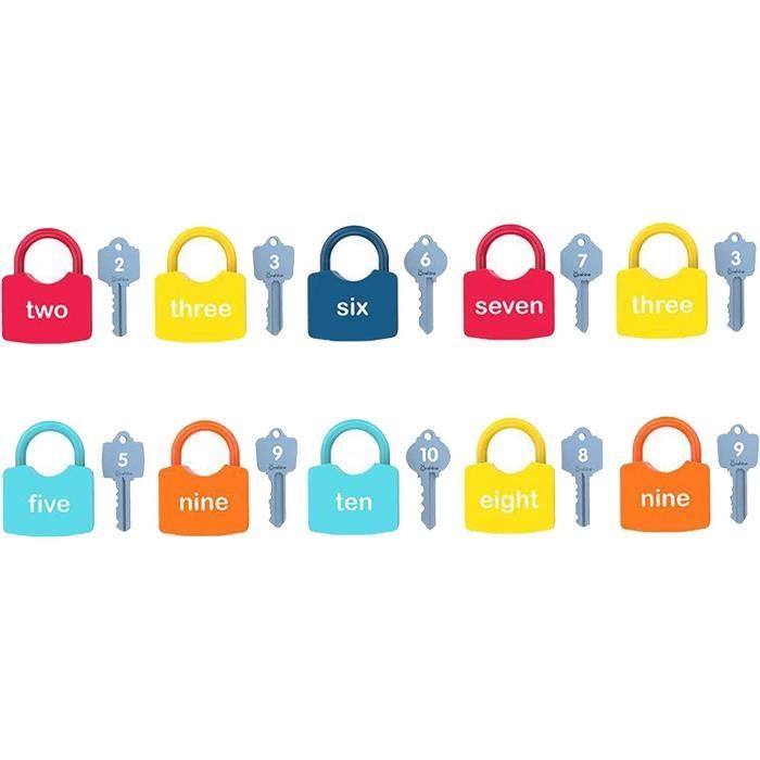 VEGCOO Lot De 12 Cadenas Valise Avec Clés Et Étiquettes - Verrous Voyage Multicolores Pour Bagages, Sacs Et École