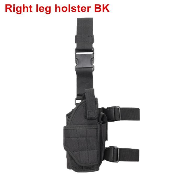 AGPTEK Holster De Cuisse Pour Pistolet - Étui Tactique Nylon Noir Réglable Avec Port Magasin