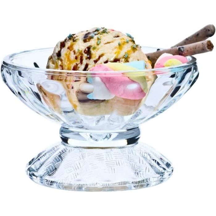 Bol Saladier En Verre Transparent Décoré Or - Multi-usage, élégant, Pour Salade, Dessert, Service