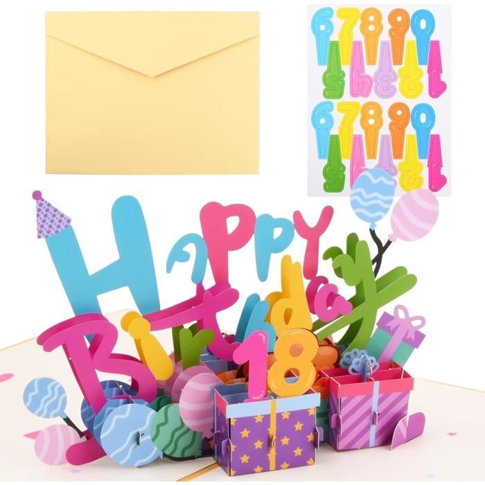 LIN17598 N352 Carte Popup 3D 100 Carte D'anniversaire Popup
