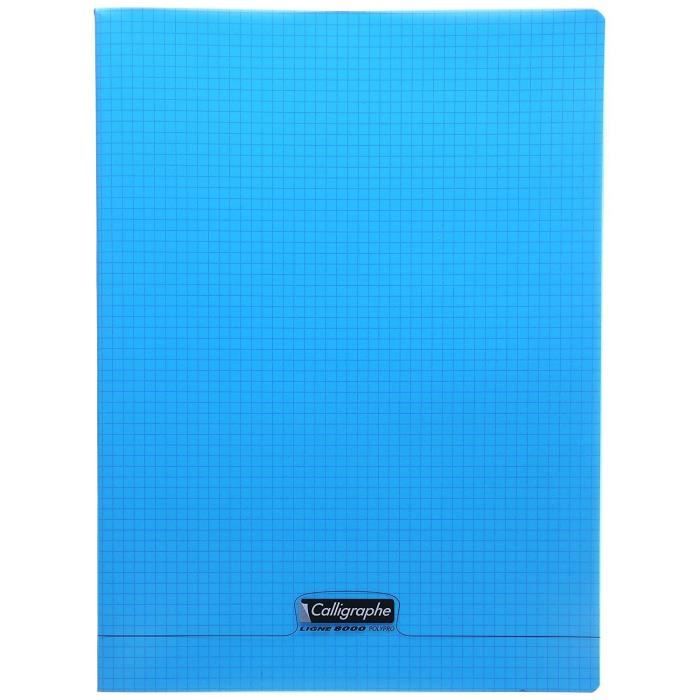 Cahier piqué 8000 POLYPRO bleu 24x32cm 96p Q.5x5 90g