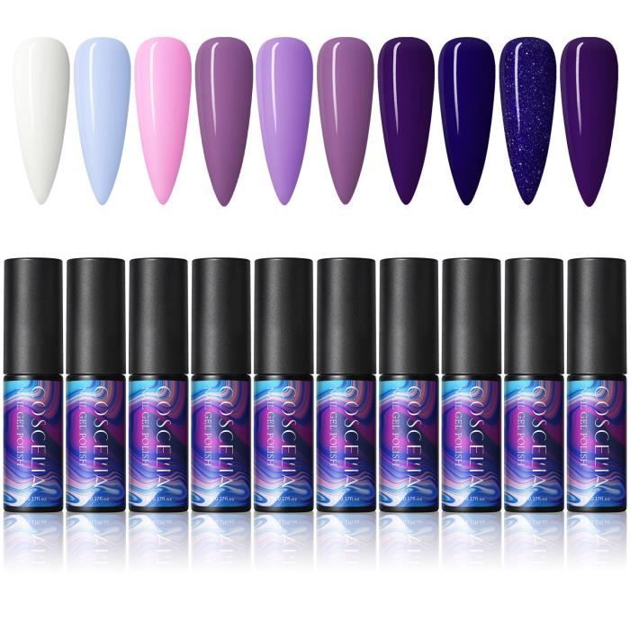 Lot De 12 Vernis Semi-permanents UV/LED - Marque AIMEILI, Haute Qualité, Multicouleurs, Neuf Sous Blister