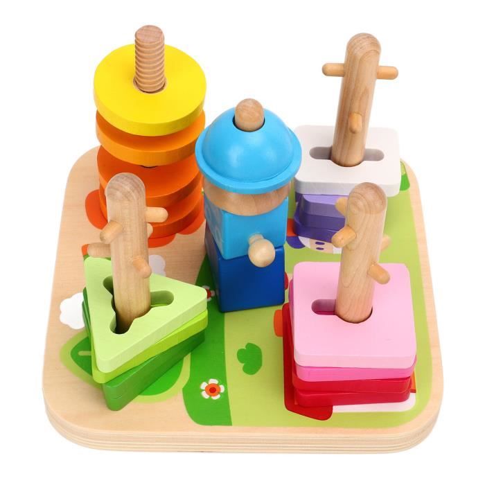 Jouet Montessori Tri Couleurs Et Empilage - 10 Animaux En Silicone - Pour Enfants 1 An Et Plus - Développe Motricité Et Logique - 6