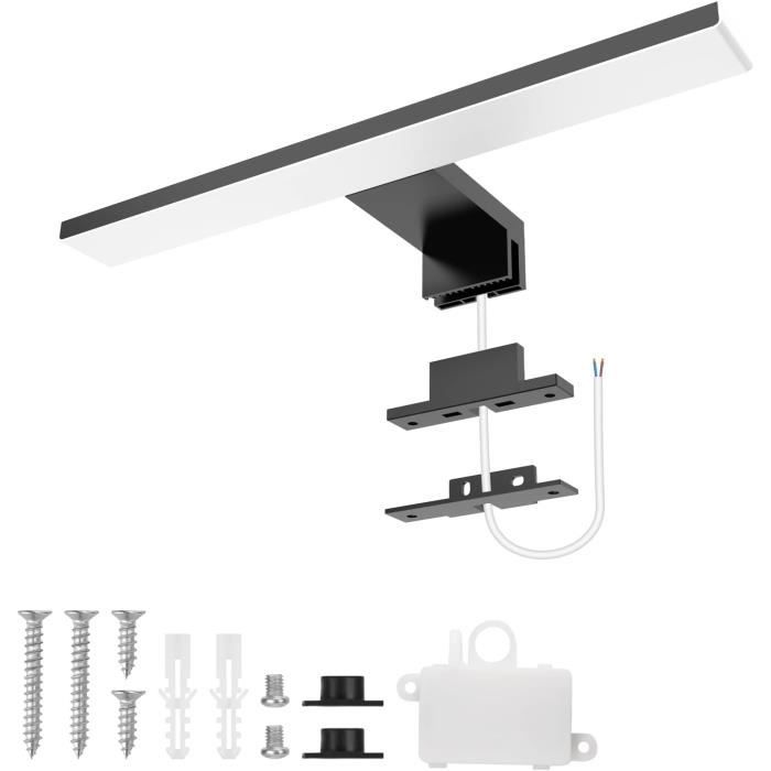 SEBSON LED Lampe Miroir Salle de Bain 120cm - Montage Armoire, Lampe à Pince - Blanc Neutre 4000K 12W 1550lm IP44 - Lumiere Miroir 360° 1200x117x50mm