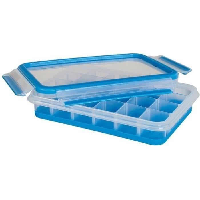 Boîte à Glaçons Emsa Clip&Close - 24 Glaçons | Hermétique | Sans BPA | Lavable Lave-Vaisselle