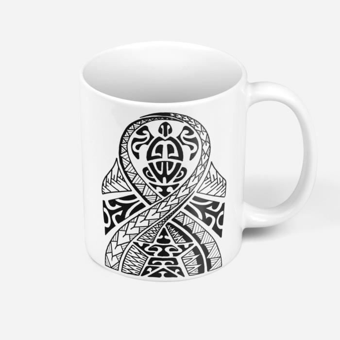 Mug Ceramique Tortue Maori Tatouage Nouvelle Zelande Art Tribale Cdiscount Puericulture Eveil Bebe