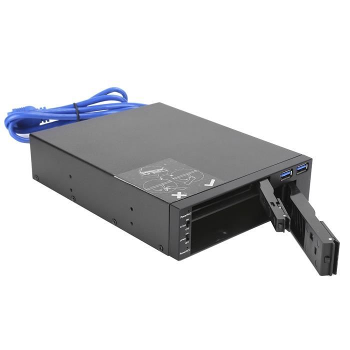CableMarkt - Boîtier de montage en rack 19 noir IPC ATX 4U 5x3,5