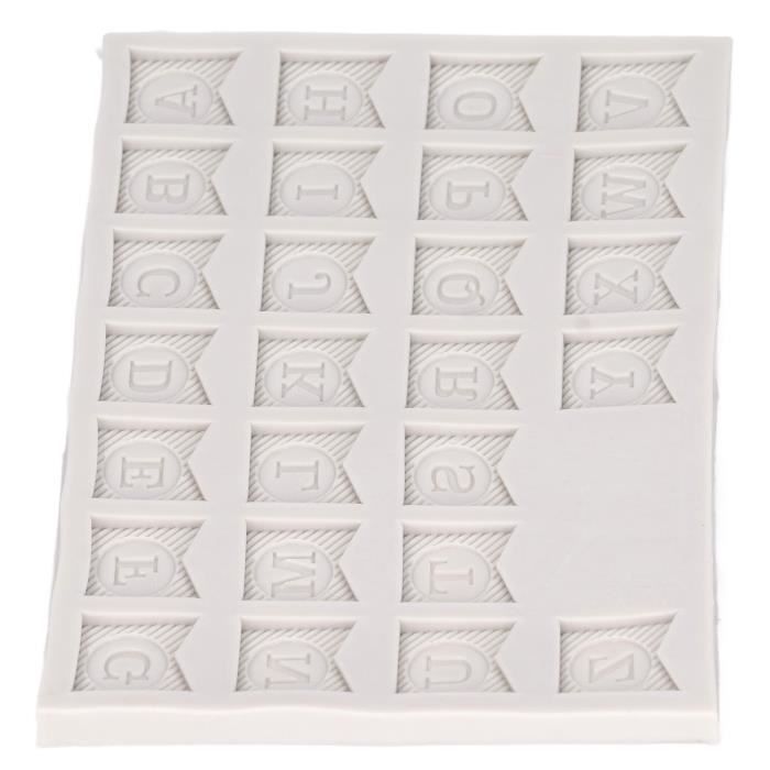 Moules à Lettres En Silicone A-Z - 26 Lettres 3D Antiadhésives, Pour Chocolat, Biscuits, Glaçons (Marron) - 3