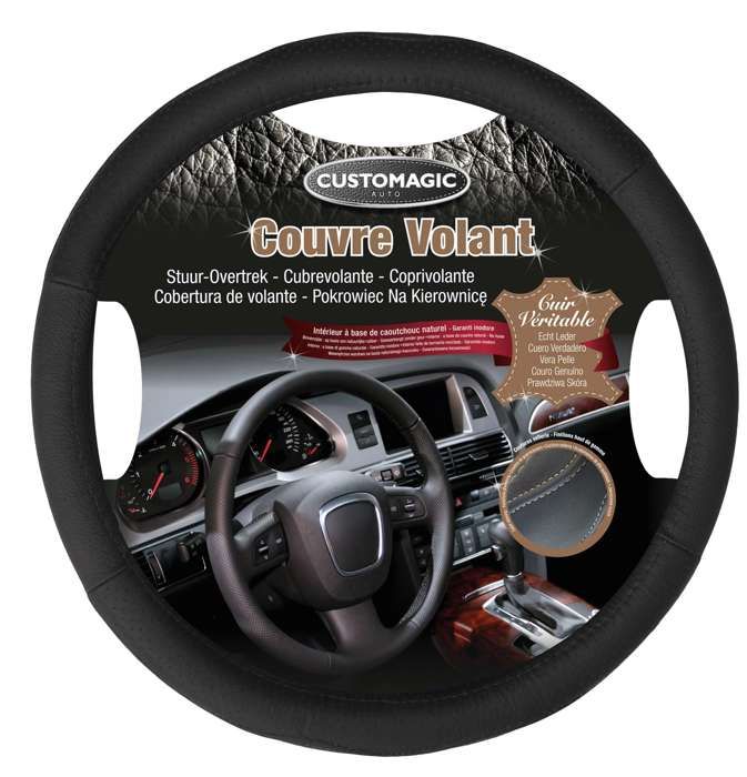 CARLinéa Couvre-volant noir décor Silver - Cdiscount Auto