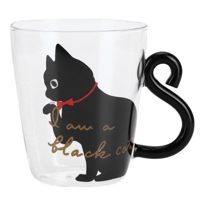 Tasses à Café En Verre Borosilicate - Forme Chat - 130 Ml - Lot De 2 - Double Paroi - Pour Expresso, Café Glacé, Lait