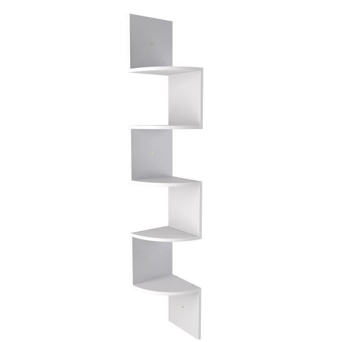5 Tier Etageres D Angle Flottantes Rangement De Fixation Murale