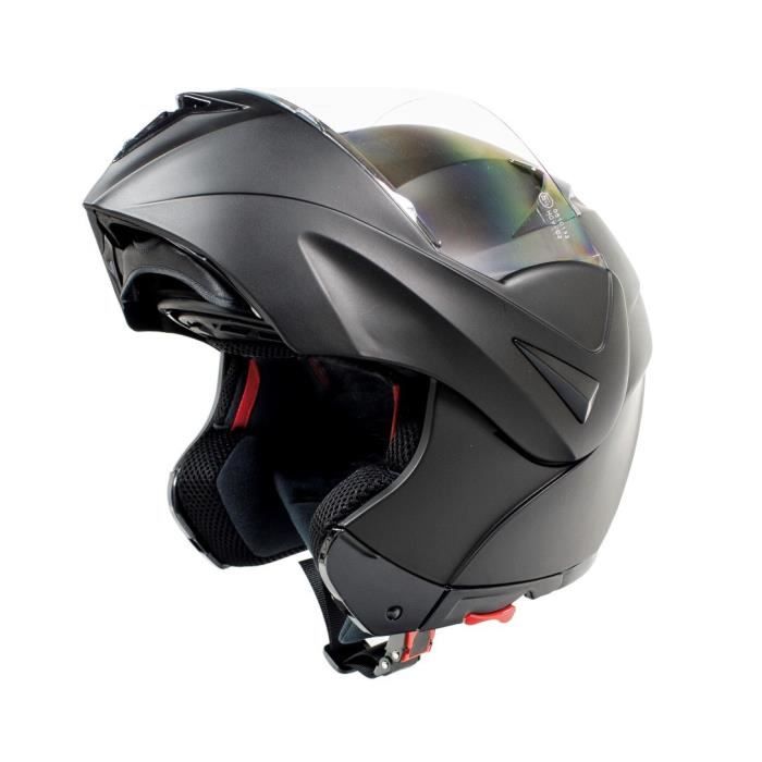 Casque Modulable XYYYM Intégral Homme-Femme DOT/ECE Noir - Moto Scooter Vélo Kart