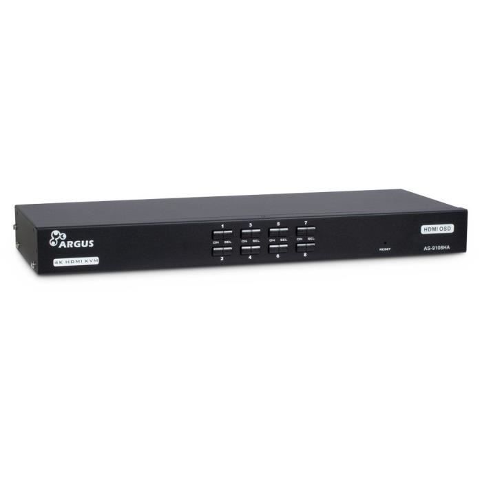 Commutateur écran clavier et souris Inter-Tech AS-9108HA - USB - HDMI - 4K Ultra HD