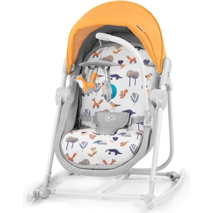 KINDERKRAFT UNIMO Berceau 5 en 1, Balancelle, Berceau, Transat, Siège bébé  pliable - Jaune - Cdiscount Puériculture & Eveil bébé