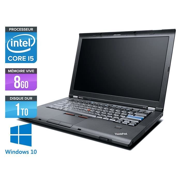  PC Portable Pc portable Lenovo T410 - Core i5 - 8Go - 1To - Windows 10 pas cher