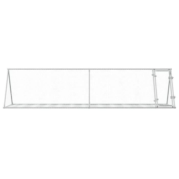 Meilleurs prix pour Cage à lapin argenté 400x105x91 cm acier galvanisé