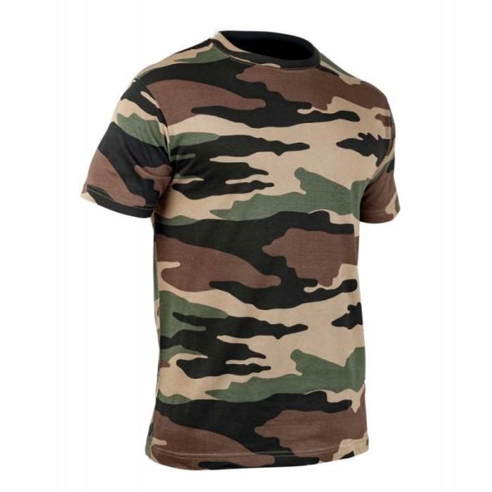 Tee-shirt technique Strong Camouflage - T.O.E. - Adulte Homme - Vert - Haute résistance - Confort optimal