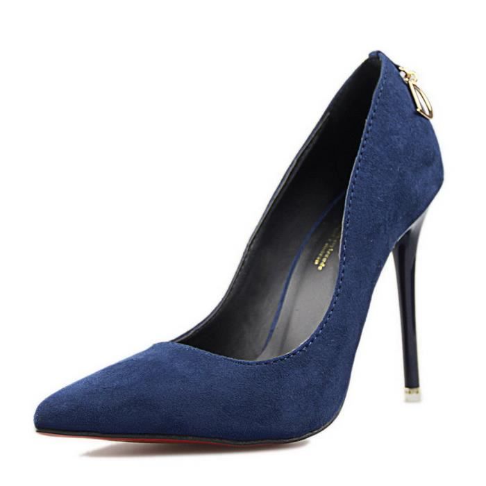 Escarpin Plateforme Talon Haut Su de Stilettos Soir e Mariage Bal