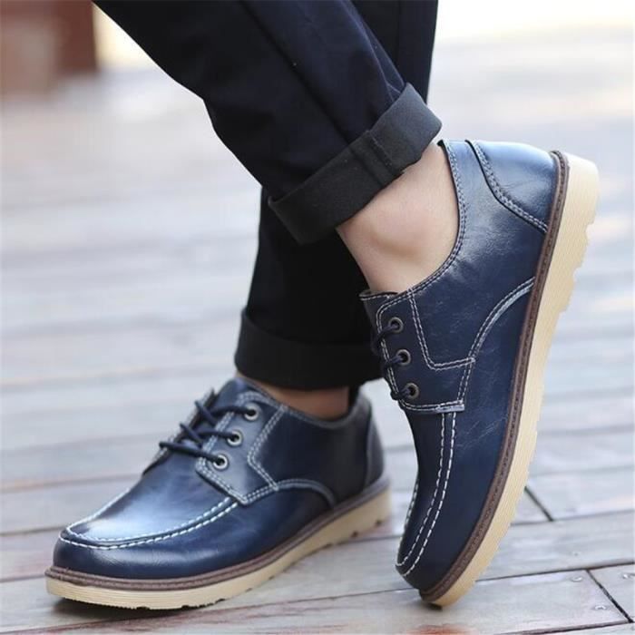 Chaussures homme En Cuir dentelle Moccasin Marque De Luxe Confortable  Nouvelle Mode Durable 2022 ete Chaussure hommes Grande Taille Bleu -  Cdiscount