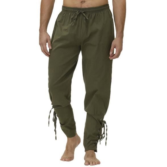 Pantalon Coton Lin Homme Yoga Décontracté Pantalons Toile Pour