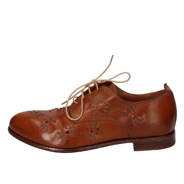 derbies marron femme
