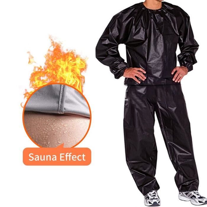 Combinaison de sauna fitness SURENHAP - PVC - Noir - Manches