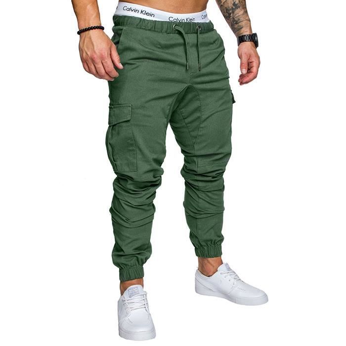 Pantalon Jogging Homme Cargo Mode Couleur Unie Sweatpants Outdoor Sport