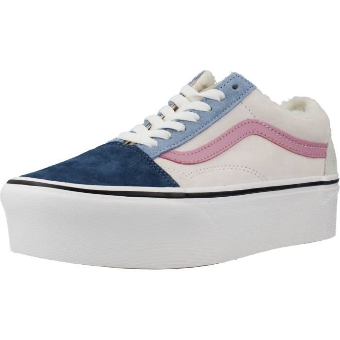 Vans Basket - VANS - 132123 - Blanc - Cuir - Semelle Gomme - Doublure Textile