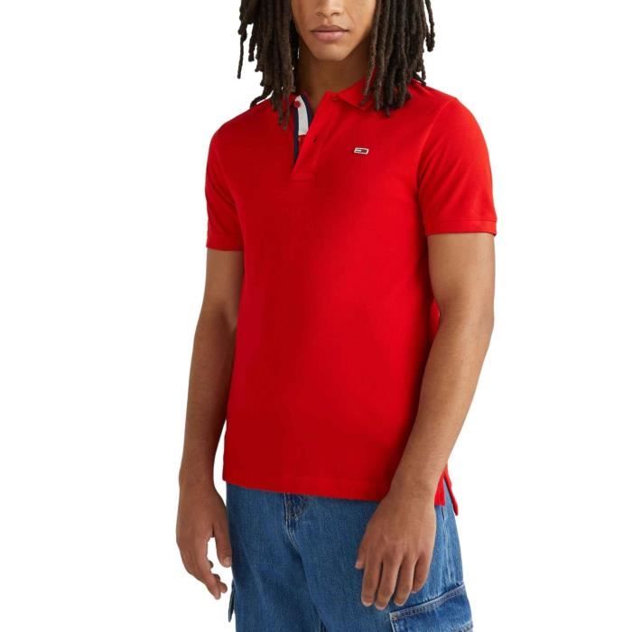 Polo Tommy Jeans Slim Placket Rouge pour Homme Rouge - Cdiscount  Prêt-à-Porter