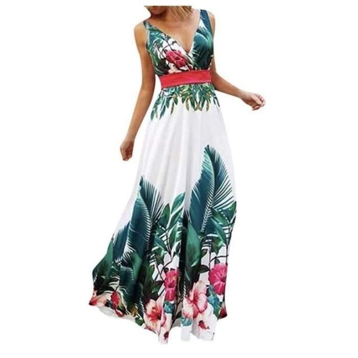 WWricotta Robe Longue Femme Soirée Dos Nu Avec Fentes Latérales Et Poches - Élégante Et Confortable