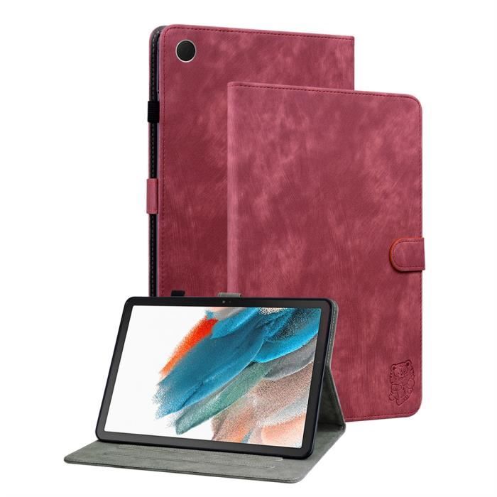 Housse Tablette XEPTIO Etui housse protection rouge pour Samsung Galaxy TAB  A9+ / Tab A9 Plus 2023 11 pouces avec stand Pochette coque