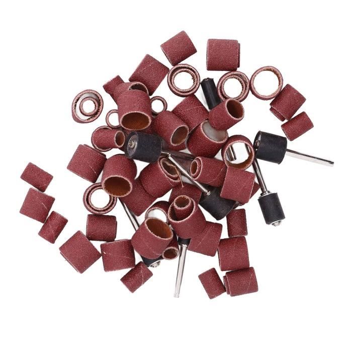 Kit 132 Pièces Tambours De Ponçage - Bandes 1/2", 3/8", 1/4" + Mandrins Caoutchouc