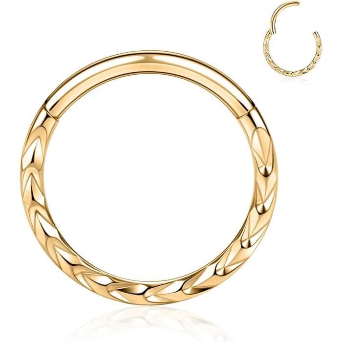 Boucle D'oreille Piercing Rook 16g étoile Scintillante - Zircone, Plaqué Cuivre, Neuf Sans Emballage