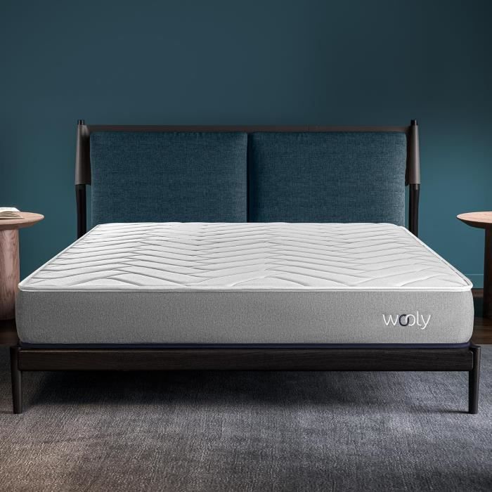 Matelas Titanium 160x200 Cm - 30 Cm Épaisseur - Mousse Mémoire De Forme + Latex - Soutien Ferme 7 Zones - Réversible Été/Hiver