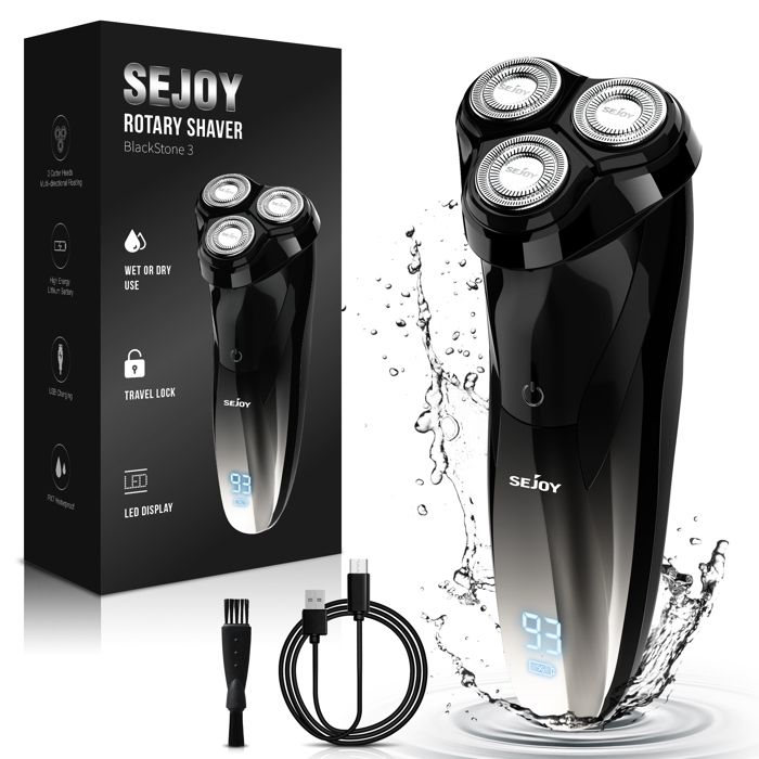 Rasoir Électrique SEJOY pour Homme avec Tondeuse Pop-up, 3D Têtes ...