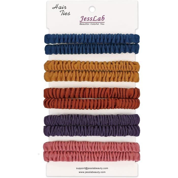 Attaches de cheveux en spirale pour femmes, fil de téléphone, anneau de cheveux, bandeaux élastiques, chouchous en caoutchouc, vêtements de sauna, accessoires pour cheveux, 10 pièces  200000297