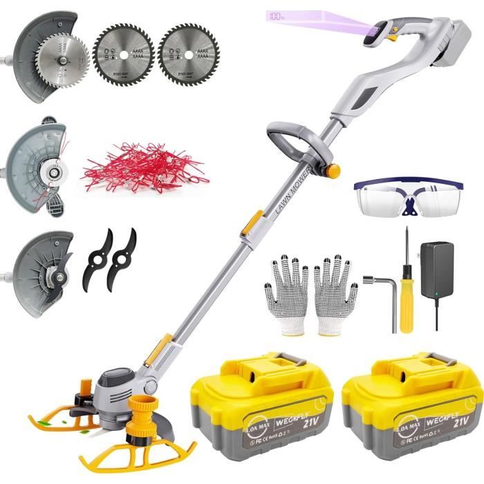 Débroussailleuse Électrique Sans Fil 21 V Avec Batterie Et Chargeur