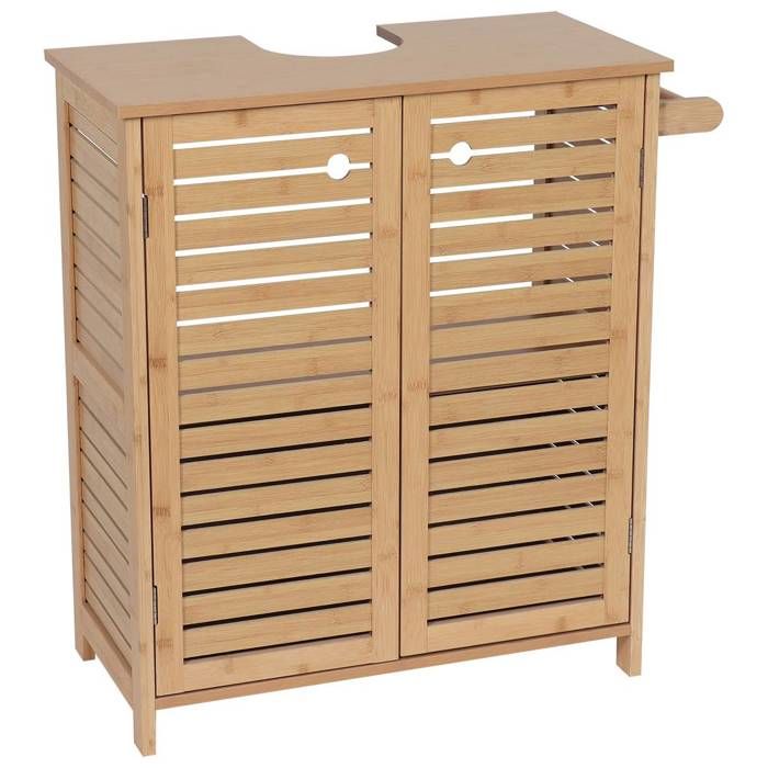 MEUBLE SOUS LAVABO BAMBOU/MDF FACON BAMBOU - TRINIDAD MEUBLE SOUS LAVABO BAMBOU/MDF FACON BAMBOU - TRINIDAD