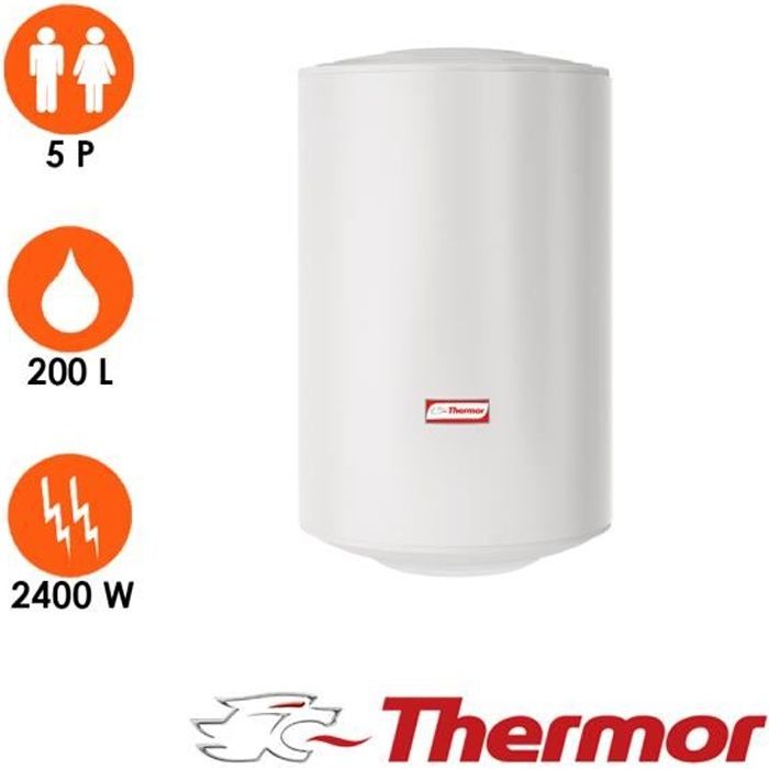 Chauffe-eau électrique Thermor Malicio 3 Extra Plat – 65 Litres, Mural Vertical, Blanc (231064)