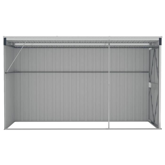 Abri de jardin - VIDAXL - Mural - Anthracite - 118x288x178 cm - Acier galvanisé